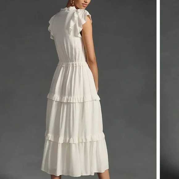 Paige Flutter-Sleeve Tiered Dress - Picture 3 of 8